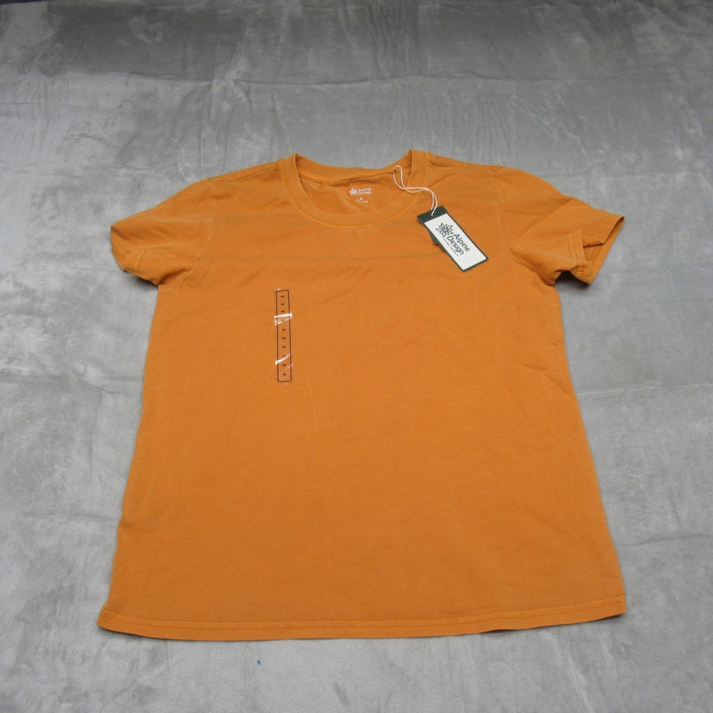 Alpine Design Shirt‎ Womens Medium Yellow Hike Short Sleeve Tee UPF 30+ NEW